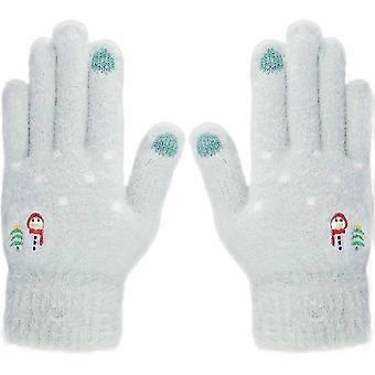 Women Fluffy Touch Screen Faux Fur Windproof Plush Lined Gloves