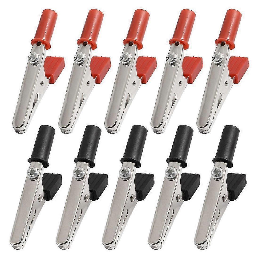 Black Red 10A Alligator Clip Pack