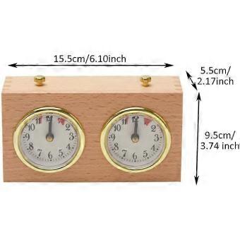 Wind-up Mechanical Wooden Chess Timer for Tournament Competition Game Chess Clock Accessorie Gift