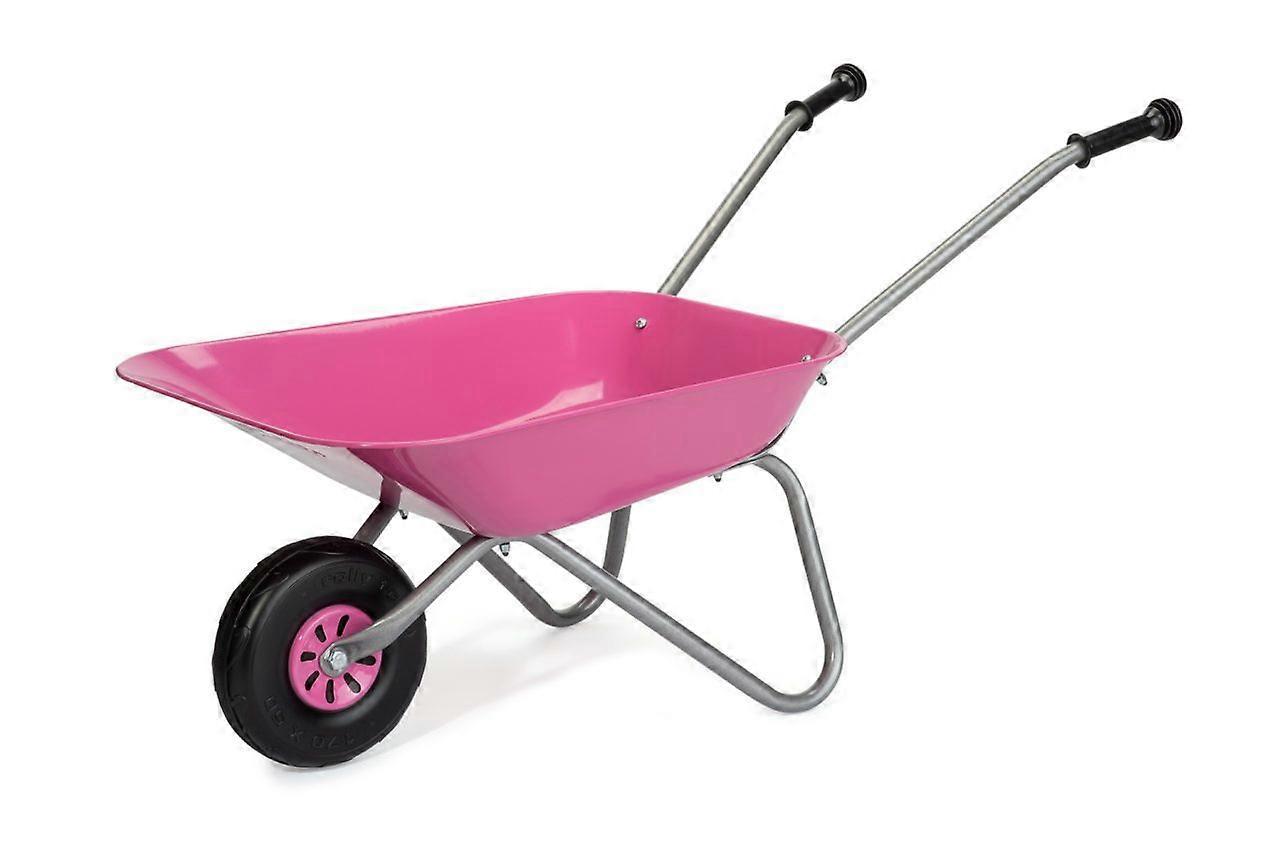 Pink Metal Wheelbarrow For Ages 2 Plus
