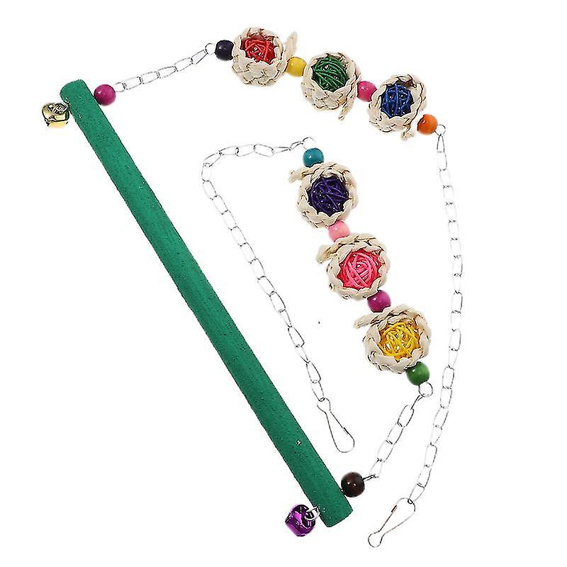 65X35x2cm Assorted Color Swing Sets & Playsets 1pc Parrot Hanging Toy Funny Birds Playing Swing Parr