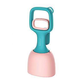 Veeki Pet Poop Scoop Portable Dog Poop Scoop with ABS Durable Handle Easy to Use Pick Up Grass and GravelShort Nile Blue