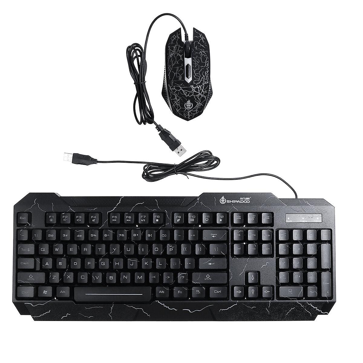 104 Key Usb Wired Gaming Keyboard And Mouse Set Rgb Led Changing Backlight Mouse For Computer Desktop Notebook