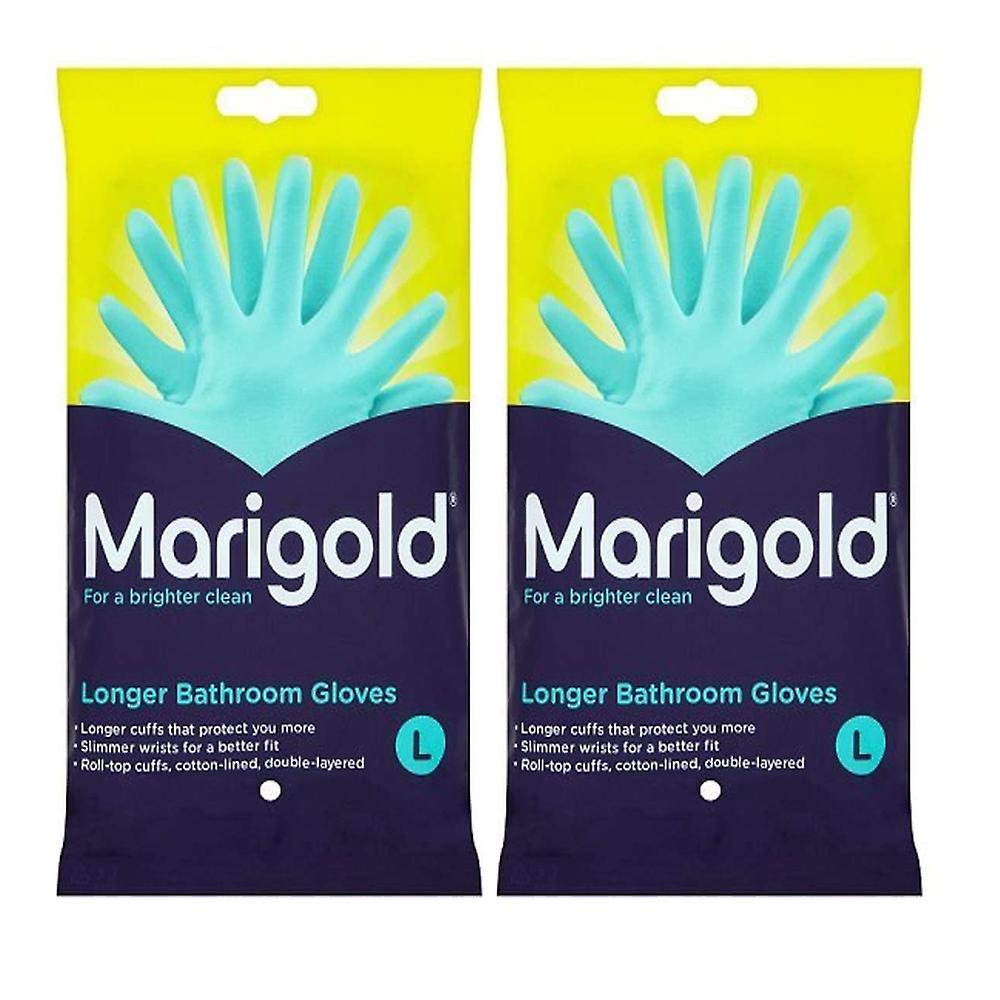 Marigold longer bathroom Large Gloves (2 pack)