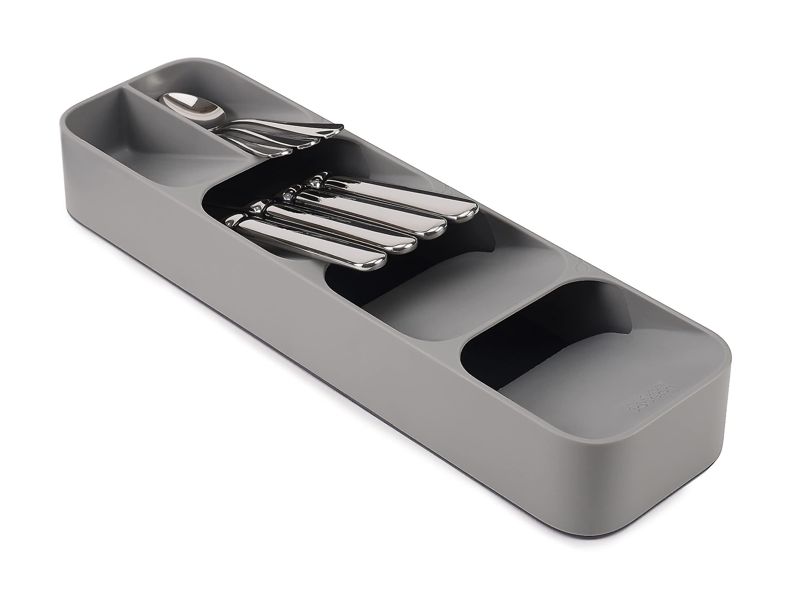 Compact Cutlery Organizer Kitchen Small Gray