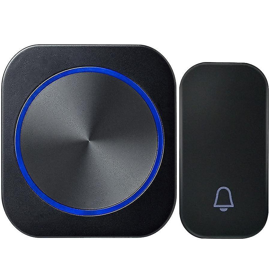 Black EU 1x1 No Battery Required Self powered Wireless Doorbell