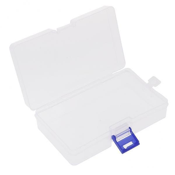 6xPlastic Transparent With Lid Storage Box Collection Container 14x8.8x3.5cm