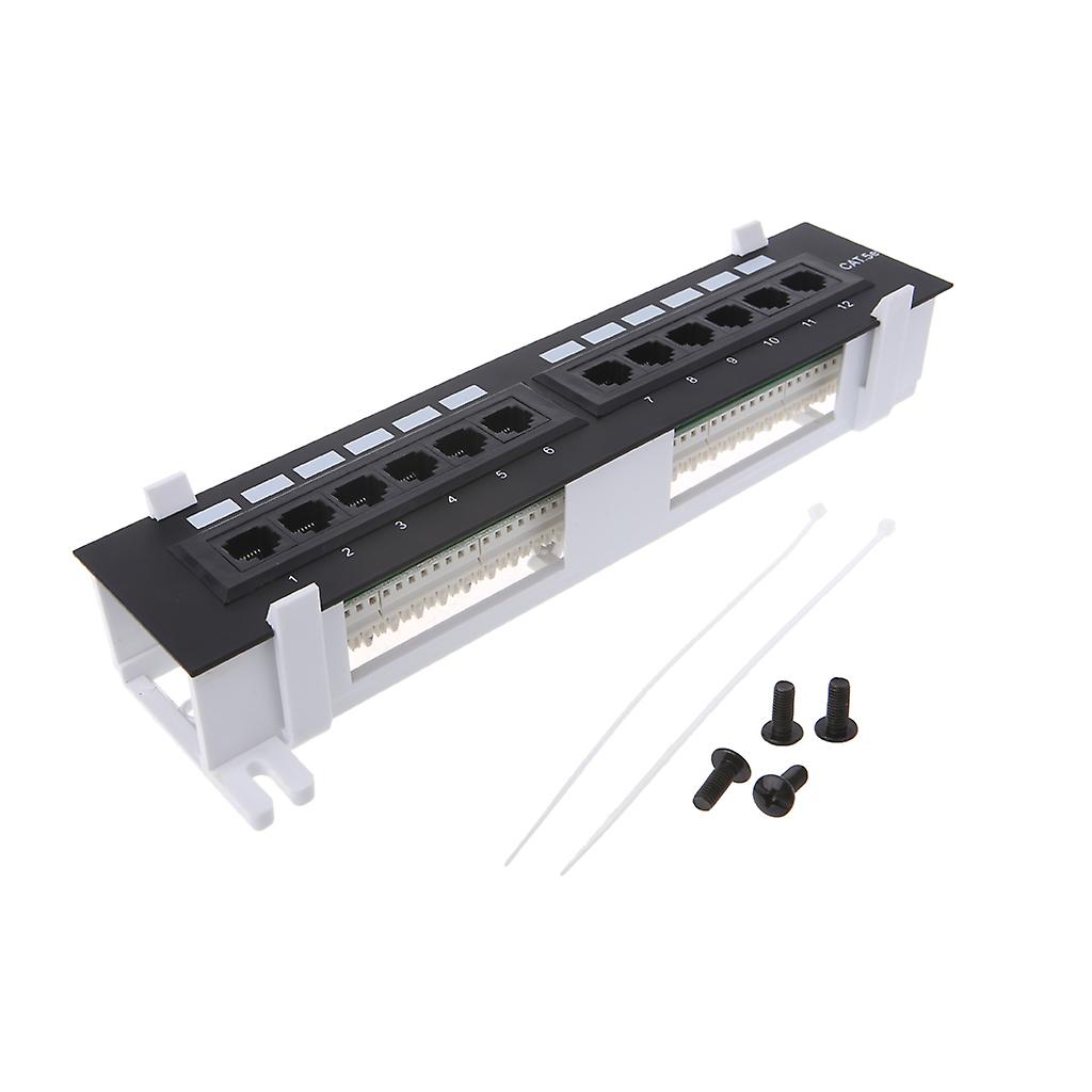 Rj45 CAT5 CAT5E Network Patch Panel Wall Mount Rack Mount Bracket