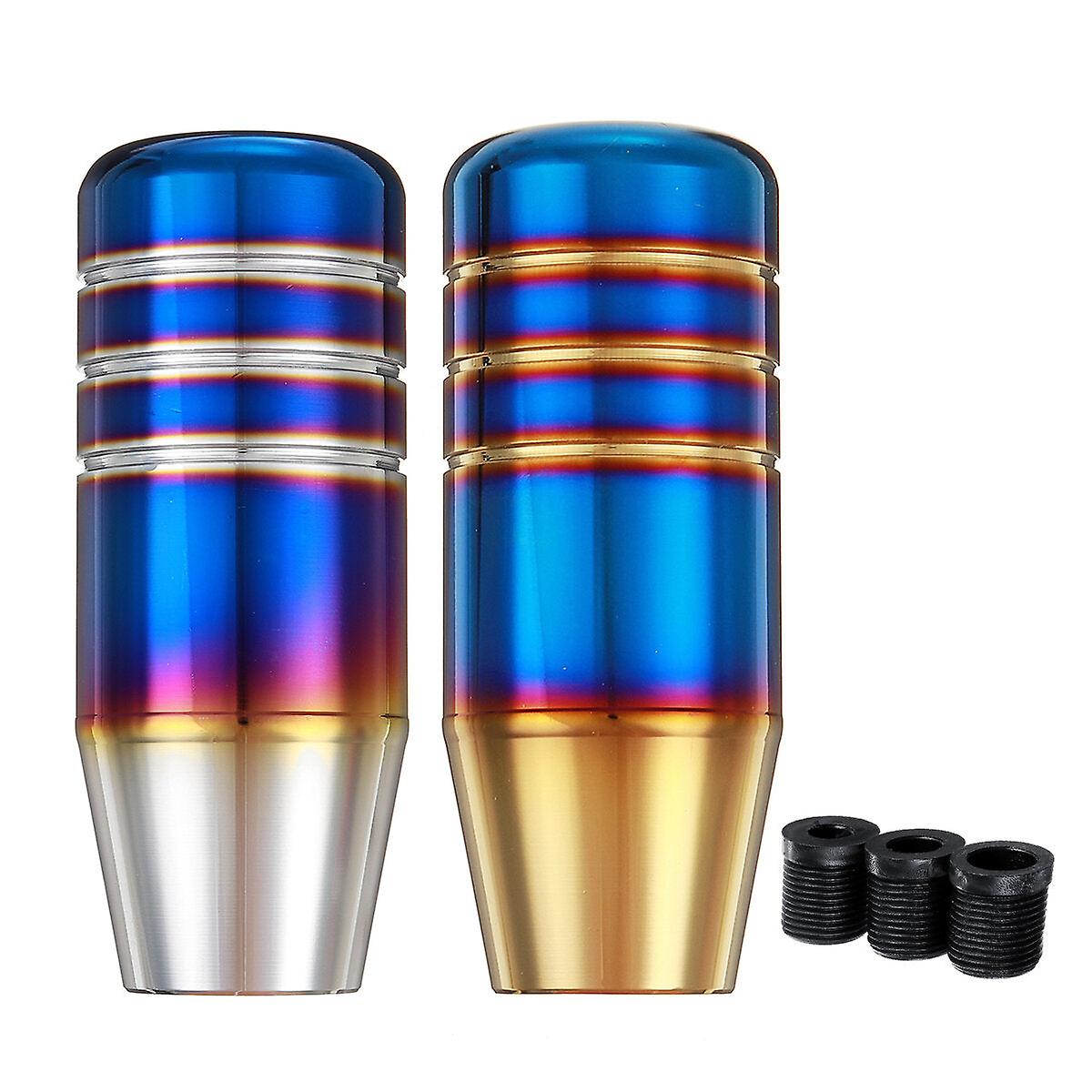 Universal Aluminum Alloy Car Gear Shift Knob 8.5cm With 3 Adapters - Manual Shifter Handle Lever Stick