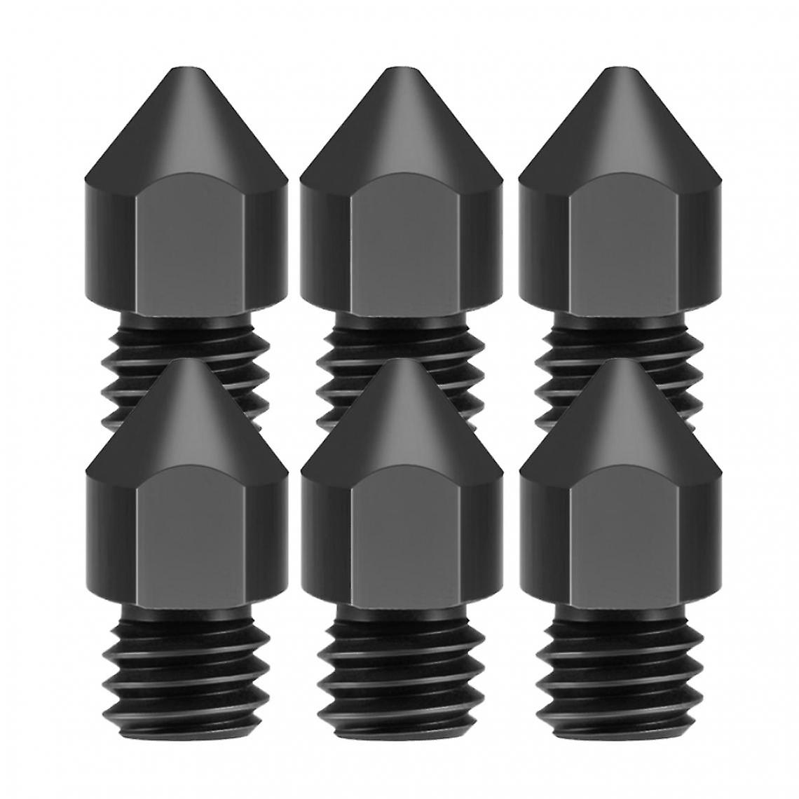 6pcs 3d Printer Nozzles For Creality Ender 3 / Cr-10 / Cr-10s Pro / Tevo 0.5mm