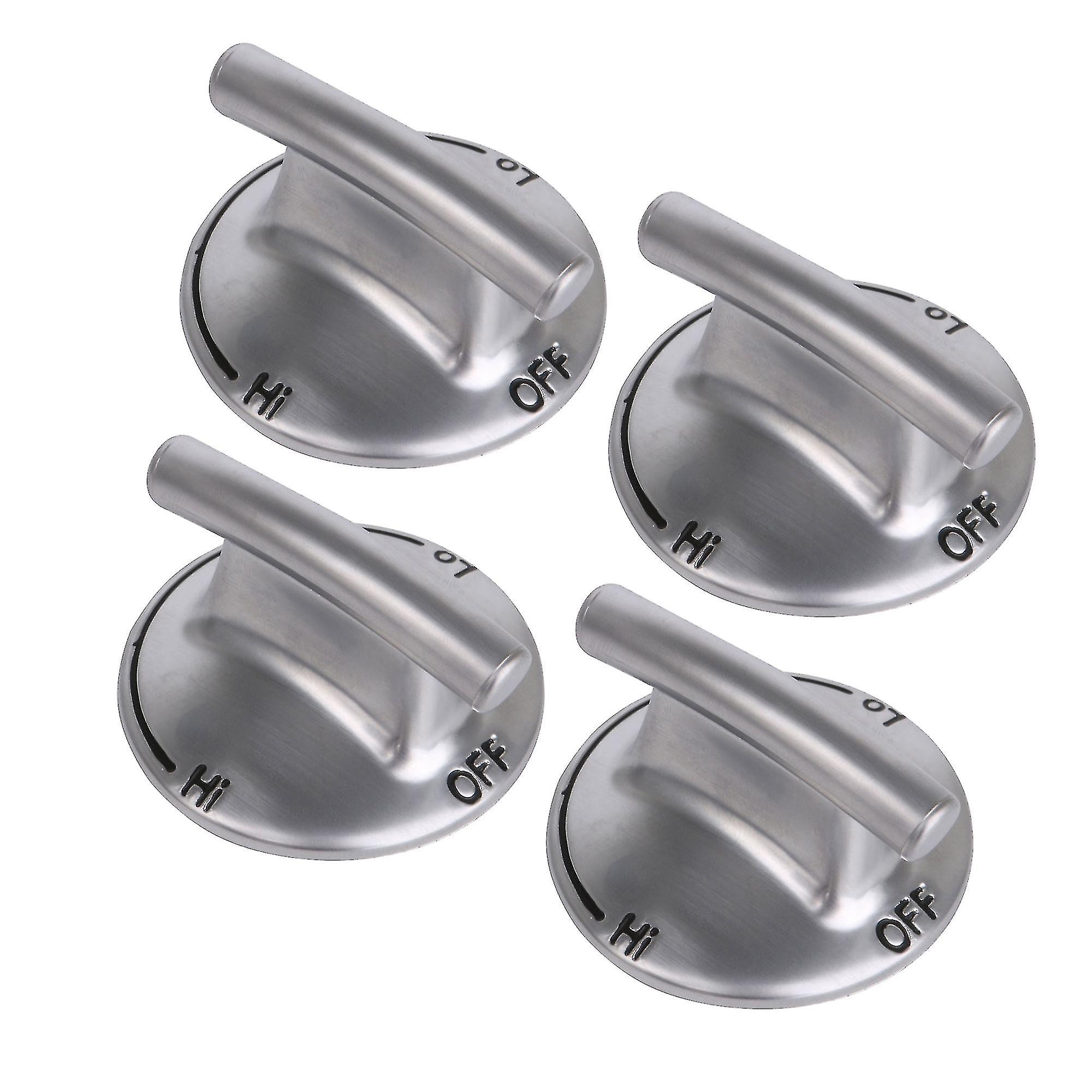 4pcs 74007733 Burner Control Knob Chrome Plated Replacement For Maytag