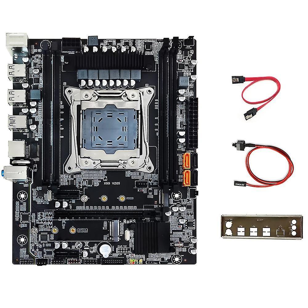 اللوحة الأم لسطح المكتب X99 + يربك + كابل ساتا + كابل التبديل Lga2011-3 دعم DDR4 4x32g ل 5820k 5960k