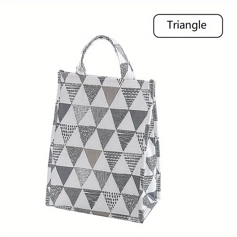 1pc Reusable Lunch Bag Insulated Lunch Box Linen Fabric With Aluminum Foil Lunch Tote Handbag For Women Men School Office