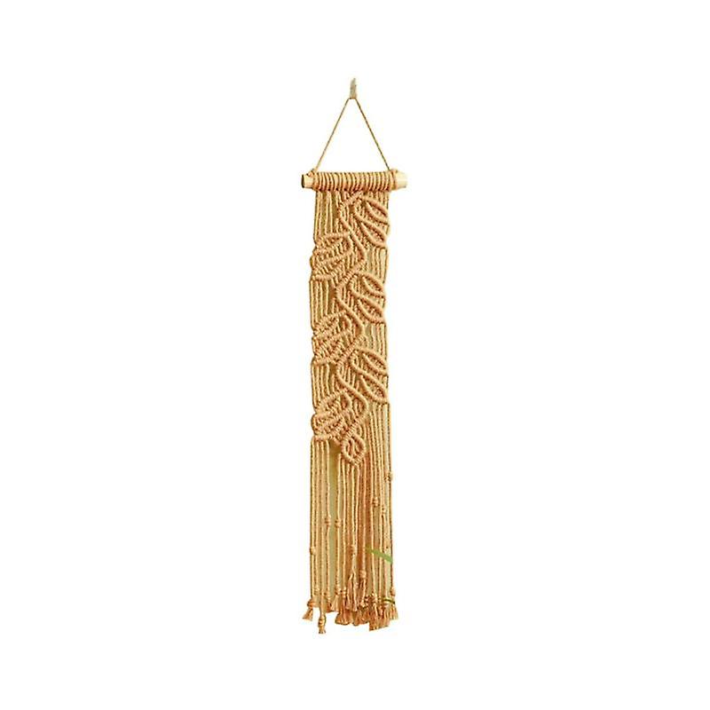 Hanging Tapestry Leaf Pattern Solid Color Tassels Ins Style Hand-woven Bohemian Wall Blanket Tapestr