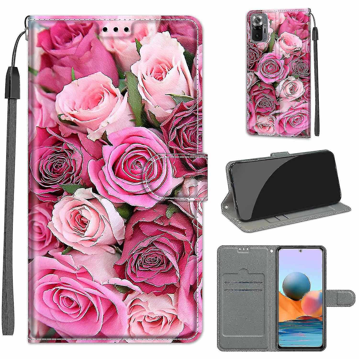 Compatible With Xiaomi Redmi Note 10 Pro Max Light Pink Rose Mobile Case