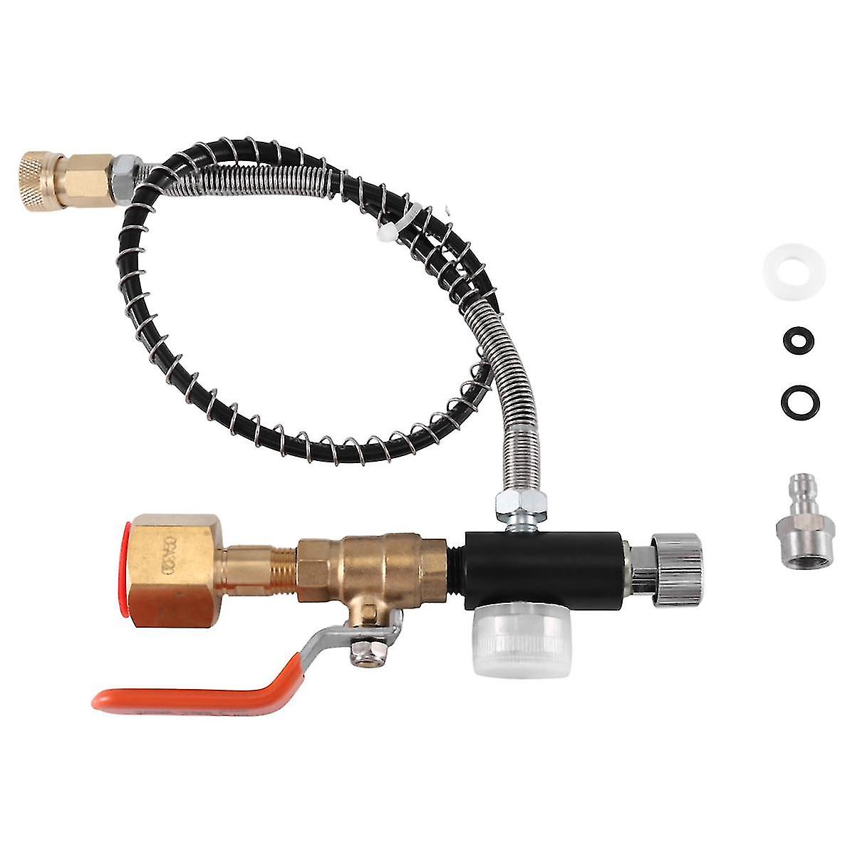 Charging Valve Connector, Dioxide Inflat Connector M11x1 Thread Connect Adapter Cga