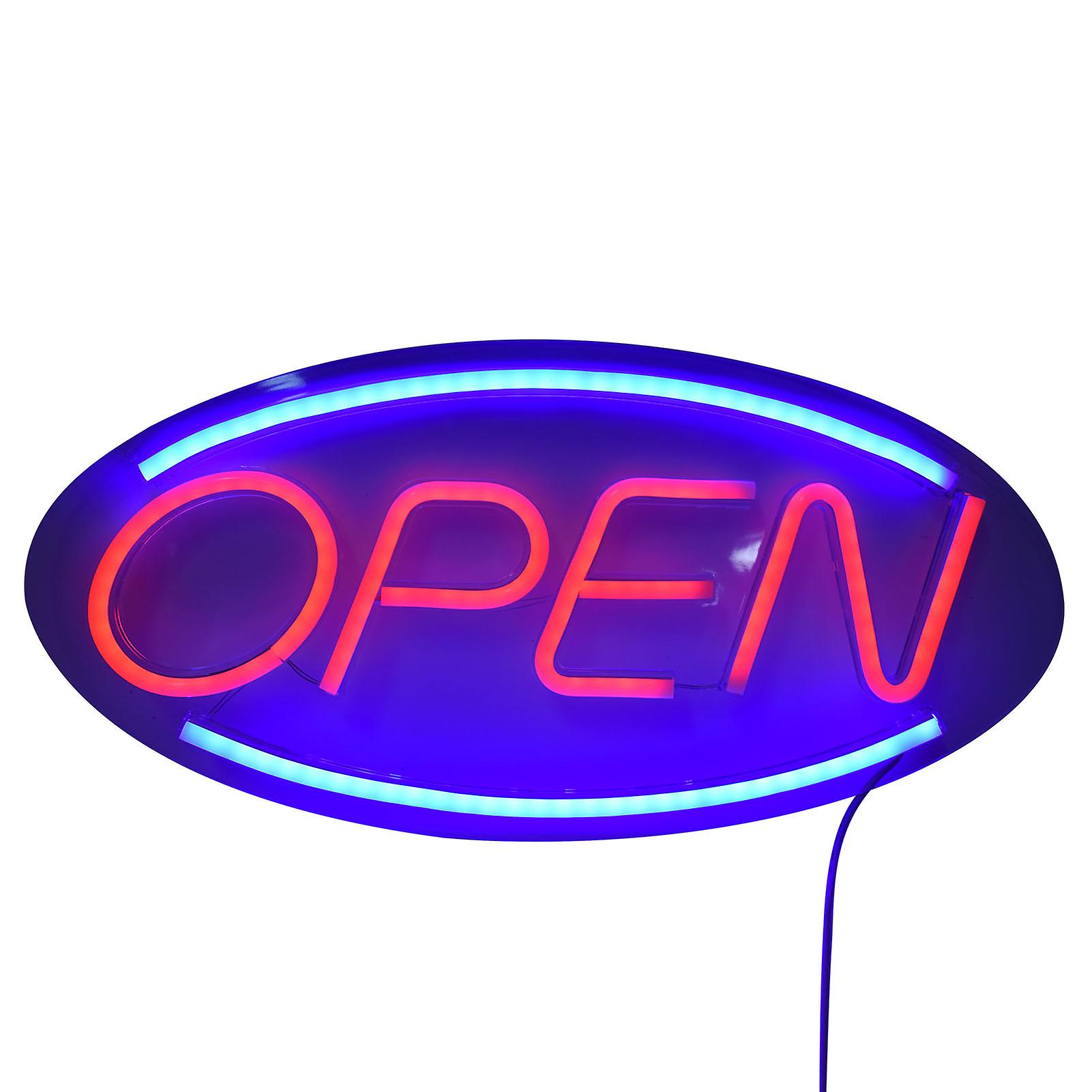 USB Powered Red and Blue Neon OPEN Sign for Businesses, Restaurants
