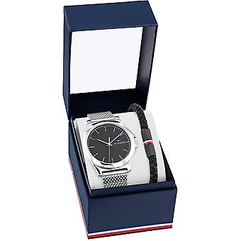 Men's Analog Quartz Watch Gift Set with Stainless Steel Bracelet 2770158