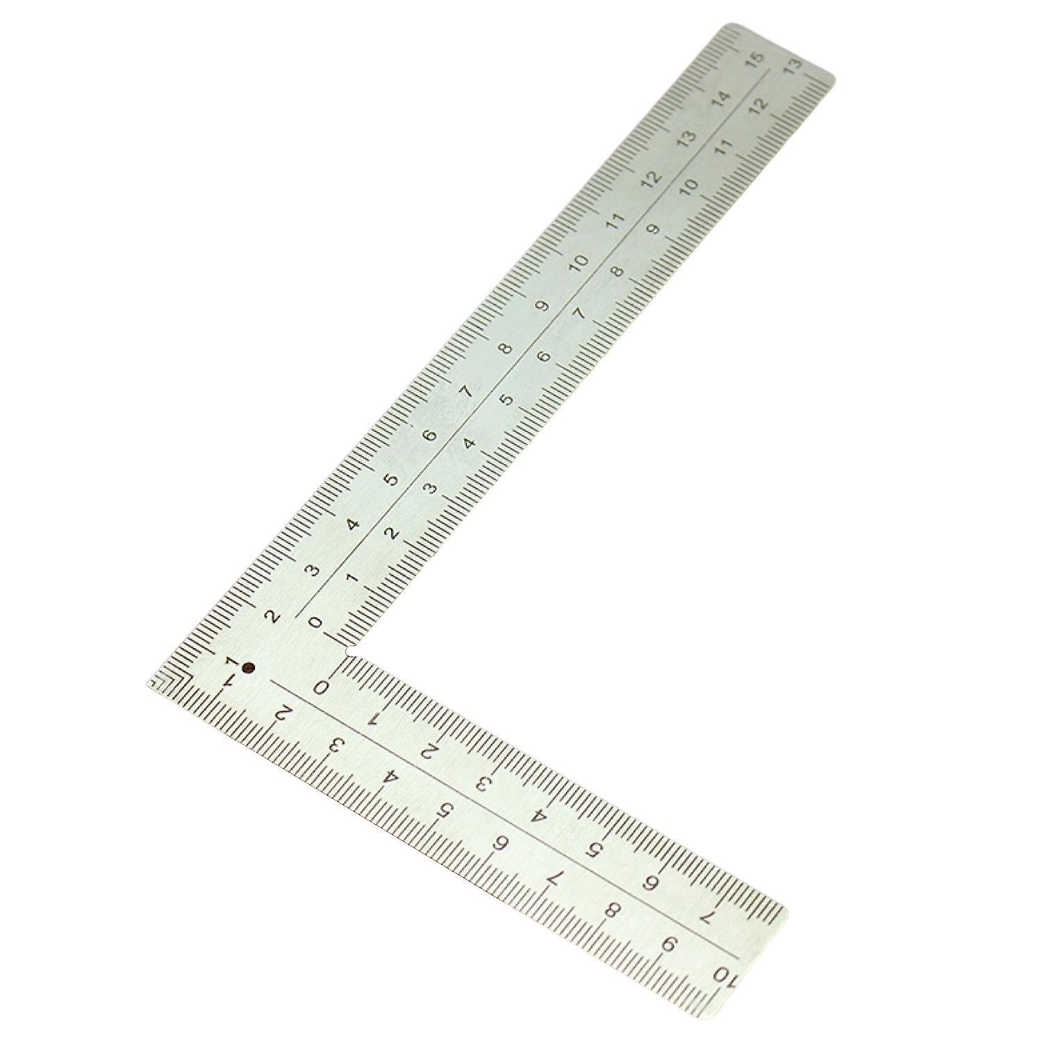 Measuring Ruler Etching Process Double-sided Scale High Precision Stainless Steel 90 Degree L-Shaped