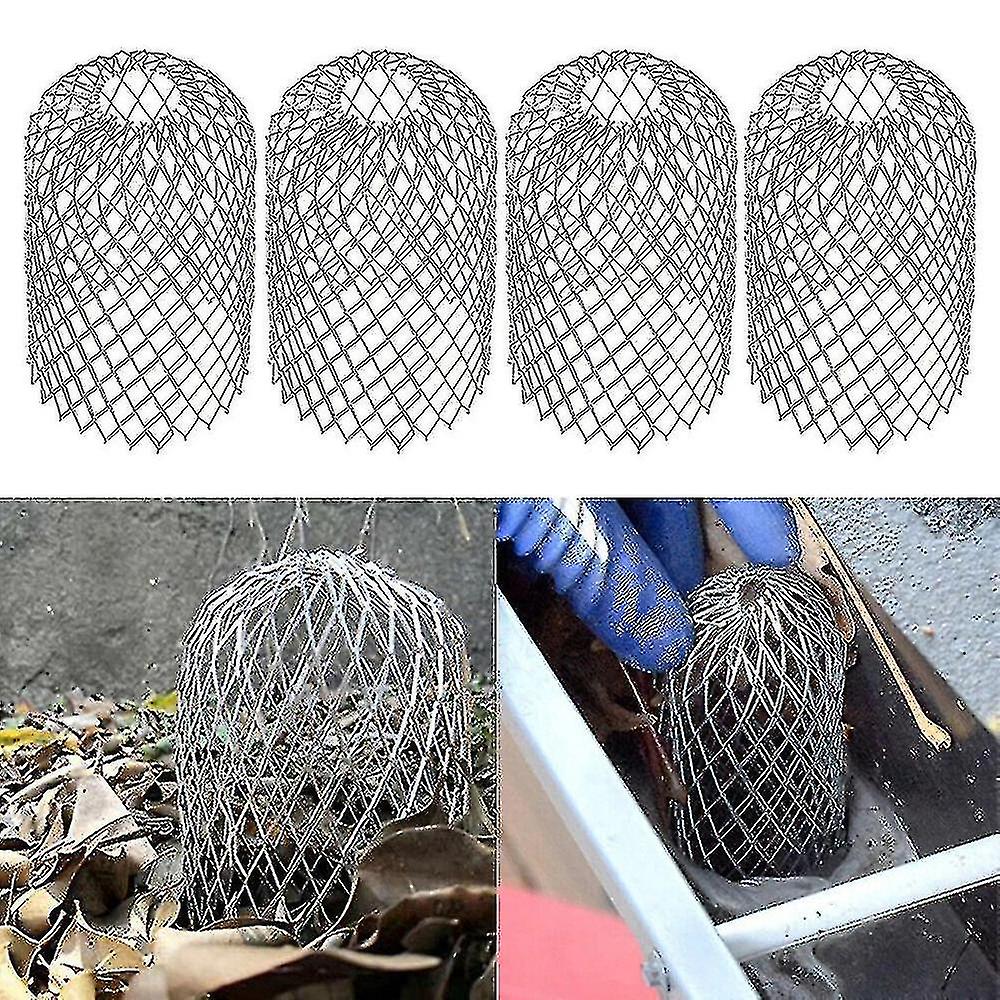4pcs Gutter Filter - Flexible Metal Gutter Guard - Prevent Leaves and Rodents from Clogging the Gutters