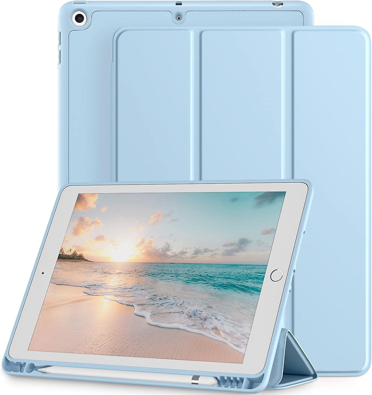 Case Compatible With Ipad 9th/8th/7th Generation Case, Ipad 10.2 Inch Case With Pencil Holder, Tpu Smart Stand Back Case Cover For Ipad Case 2021/2020