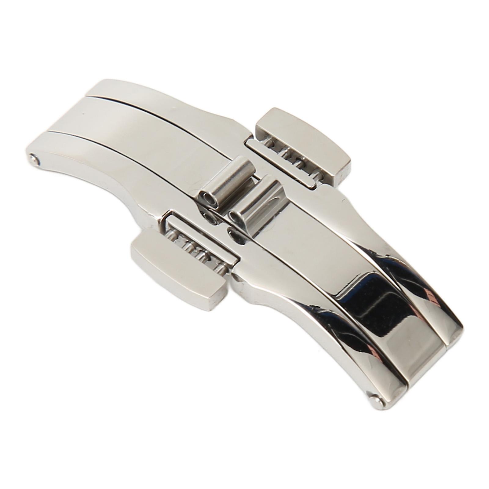 DTCY Double Button Watch Deployment Clasp Stainless Steel Strap Clasp Replacement Accessory 5 X 21