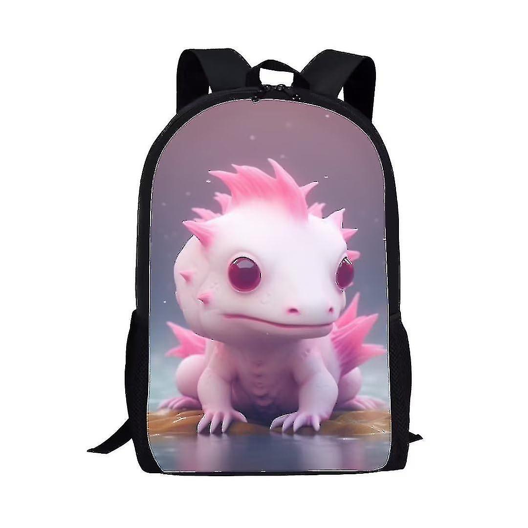 Axolotl Pattern Backpack Compatible With Kids Elementary Children Book Bags With Adjustable Strap Student Schoolbag Lightweight Personalized high qual