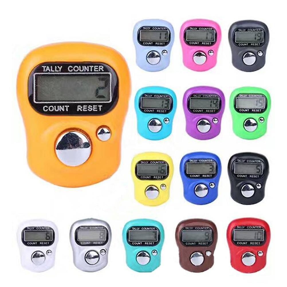 Digital Hand Tally Counter Portable LCD Electronic Finger Hand Ring Knitting Row Tally Counter Fitness Finger Counter
