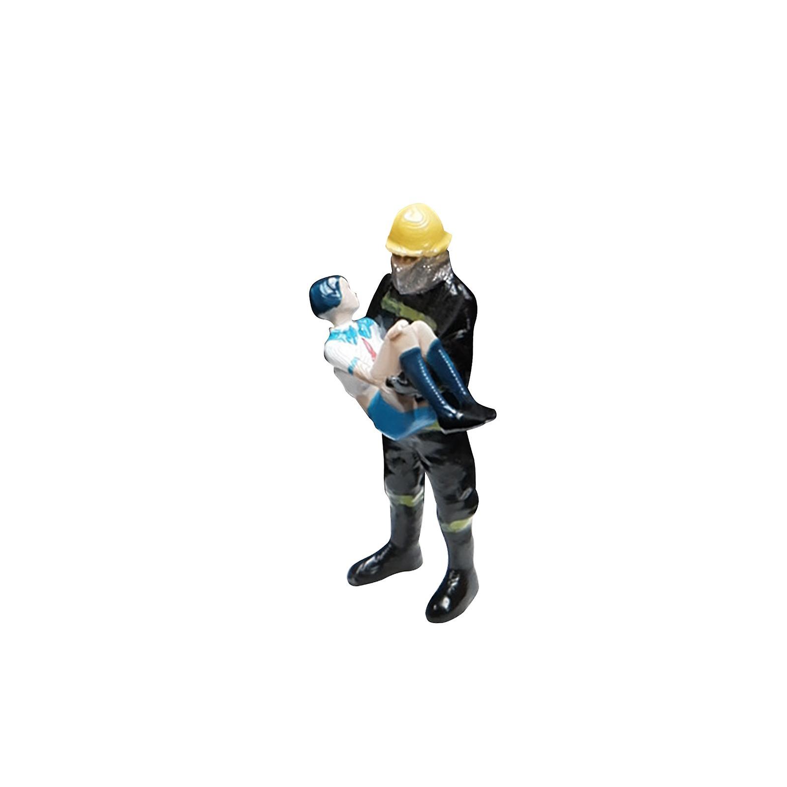 Firefighter Dollhouse 1:64 Scale Model for Game Activity