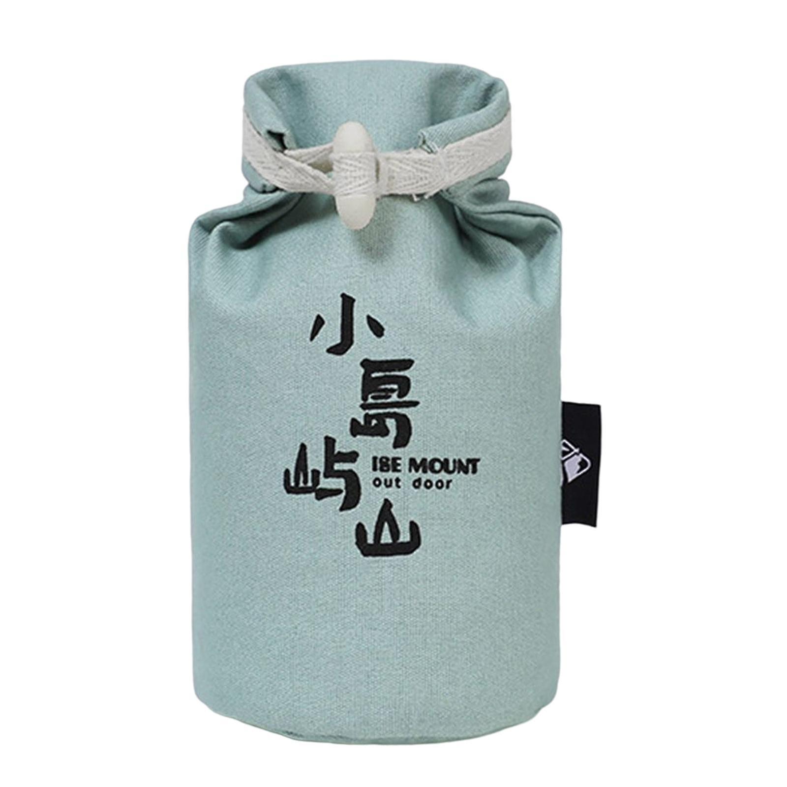 Hiking Food Grain Rice Bag 680ml Durable Pouch Drawstring Closure Portable Yellow