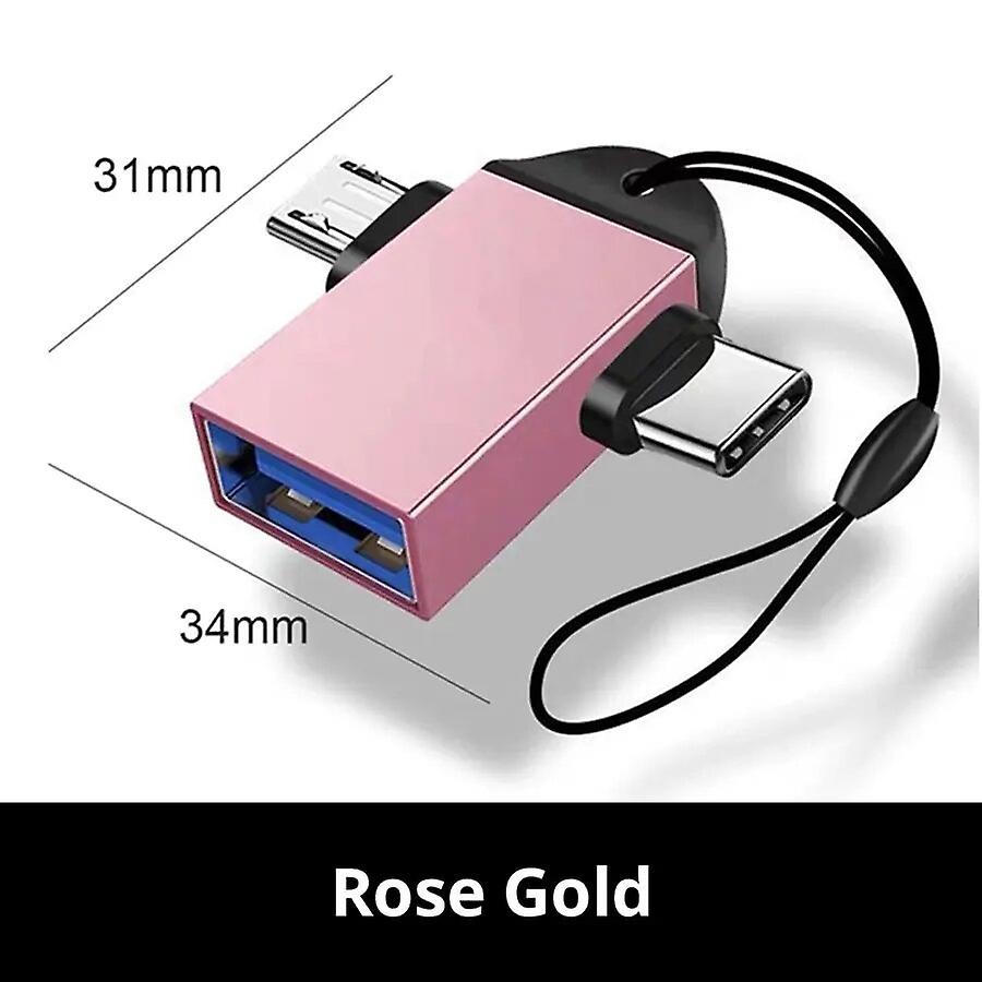 Lega di alluminio 2 in 1 Android OTG Adattatore Adattatore Telefono Connettore USB Multifunzione Tipo C a USB OTG Adattatore ~ 18879