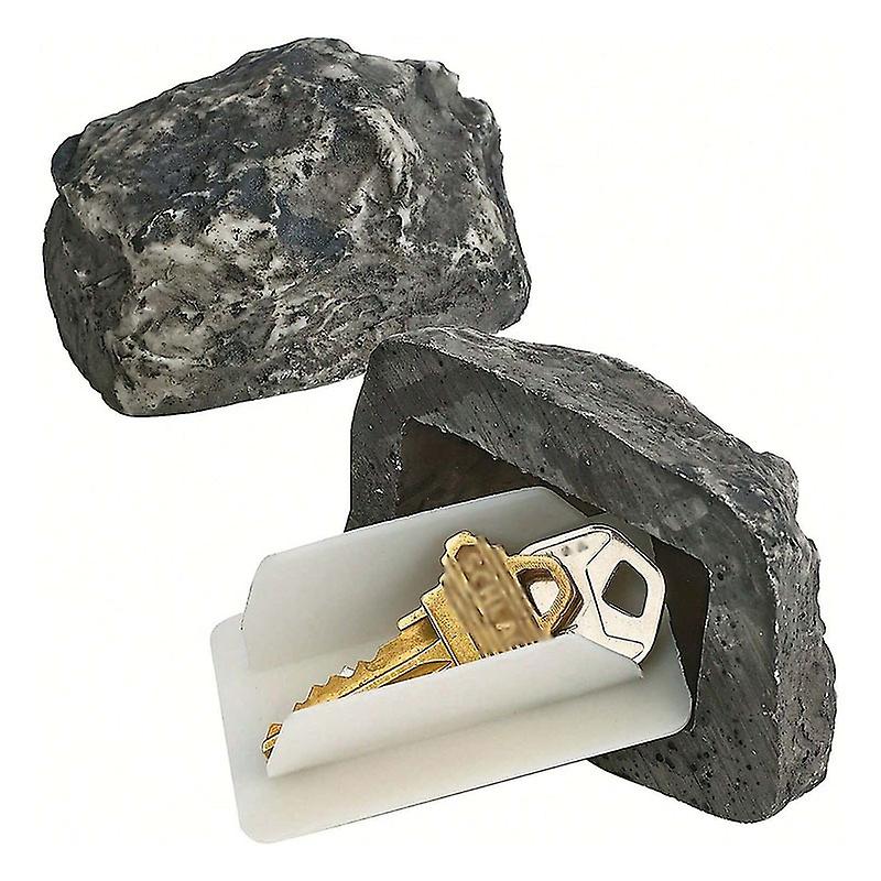 Realistic Stone Design Garden Key Blank Rock Storage Box for Outdoor Decor and Key Hiding Solutions