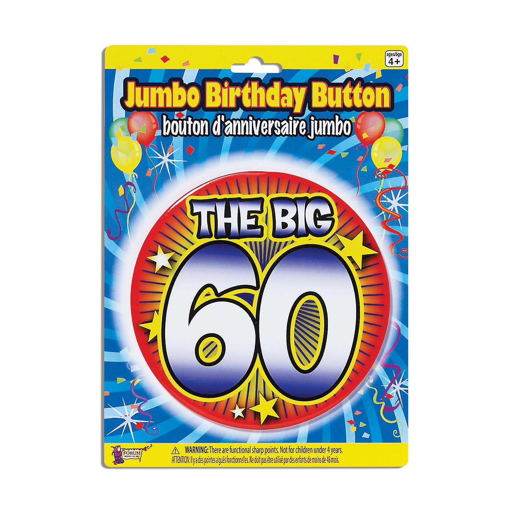 Birthday Jumbo Button Pin 60 X72205