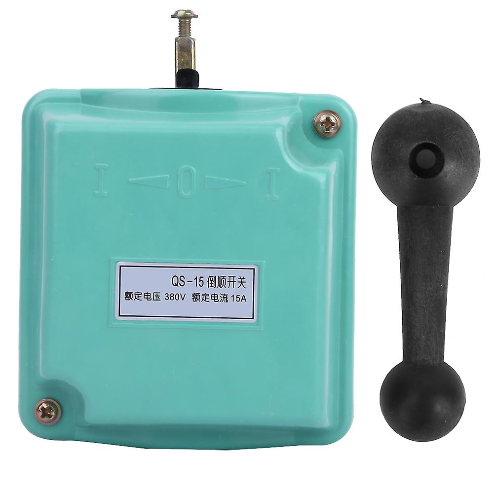 QS-15 380V 15A Forward Reversing Drum Switch Motor Changeover Switch for Forward and Reverse Control