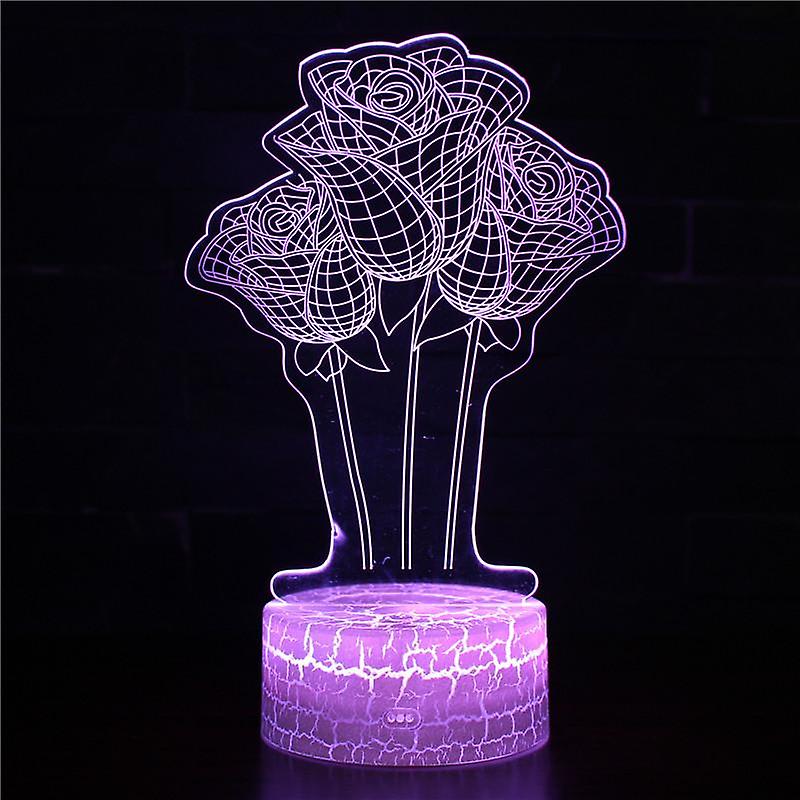 3D Touch Light Night 7 colors remote control L'amour #584