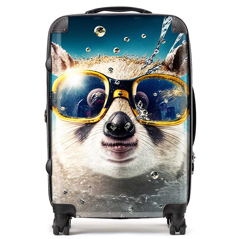 Dormouse With Glasses Splashart Suitcase