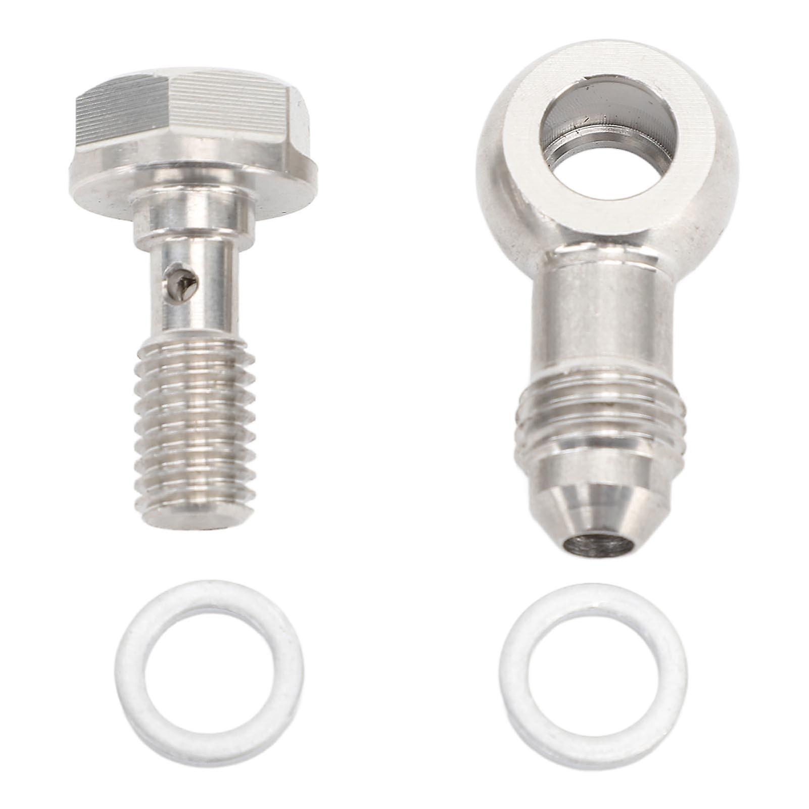 M8 X 1.25mm to AN4 Banjo Bolt Kit High Bearing Capacity Stainless Steel Banjo Bolt Fitting with Washer