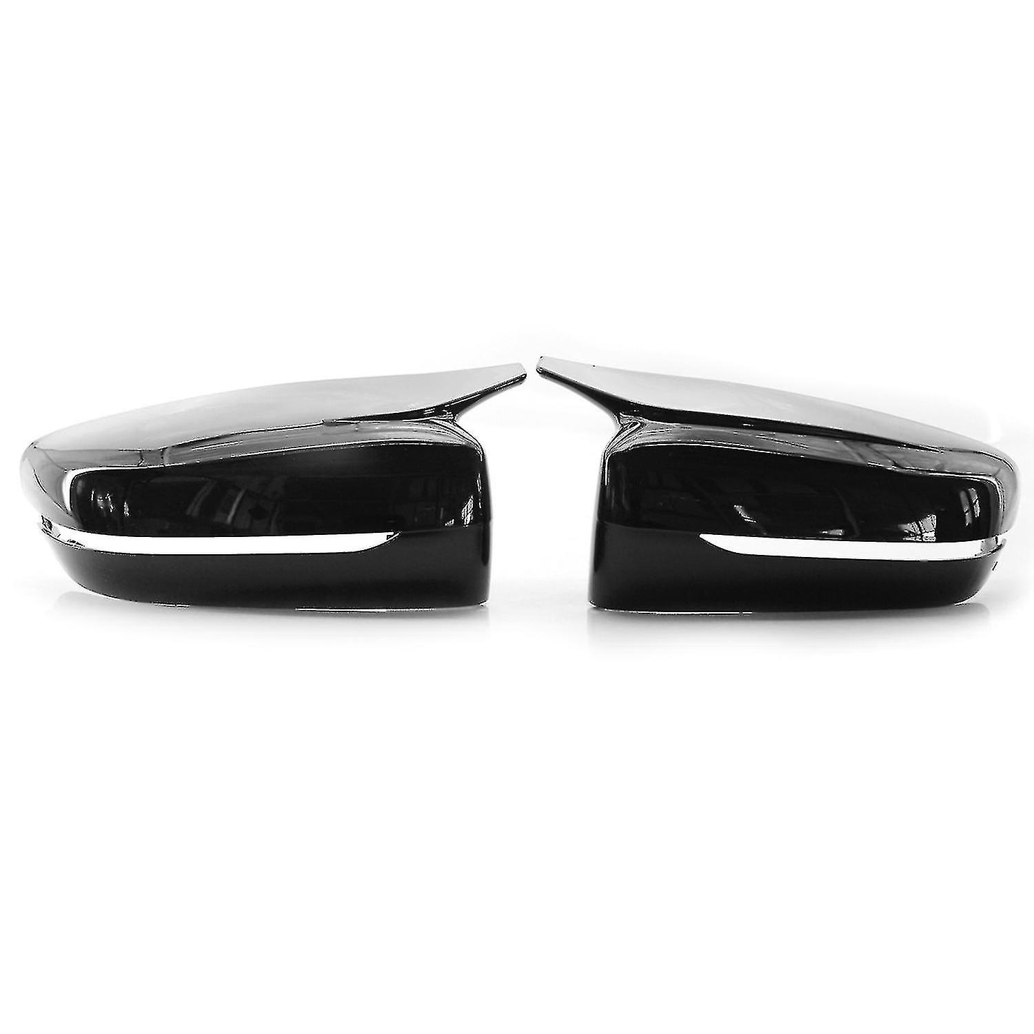 M Style Gloss Black Rear View Door Side Mirror Cover Cap