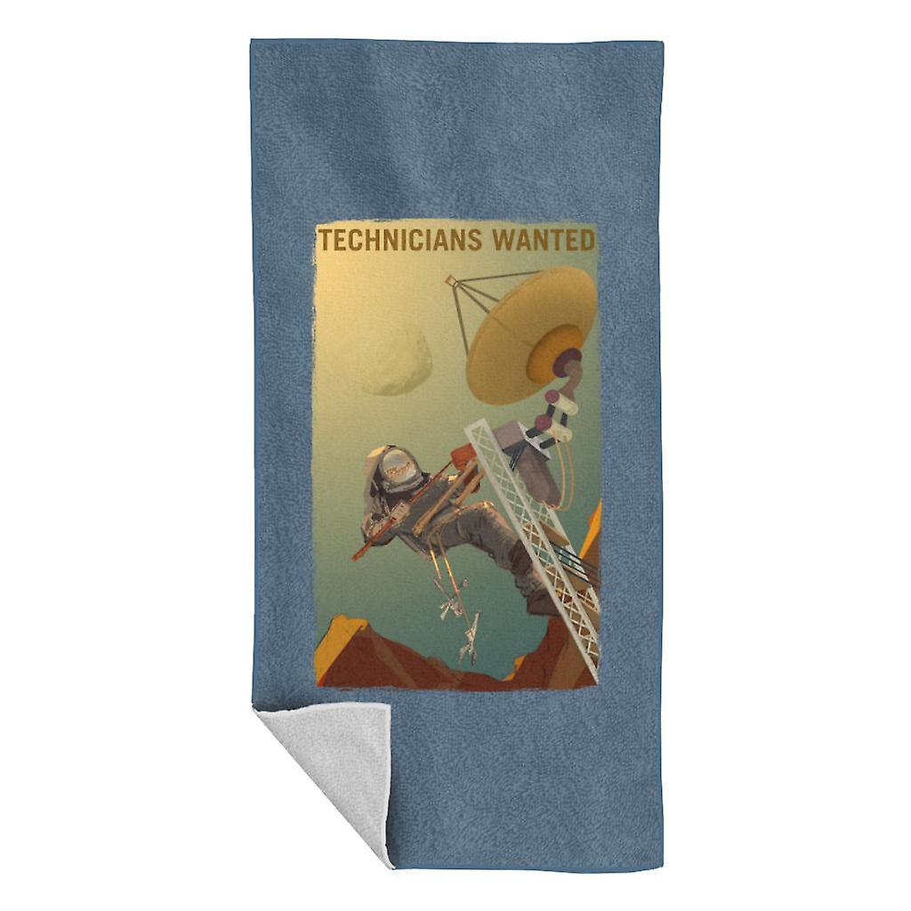 NASA Technicians Wanted Beach Towel