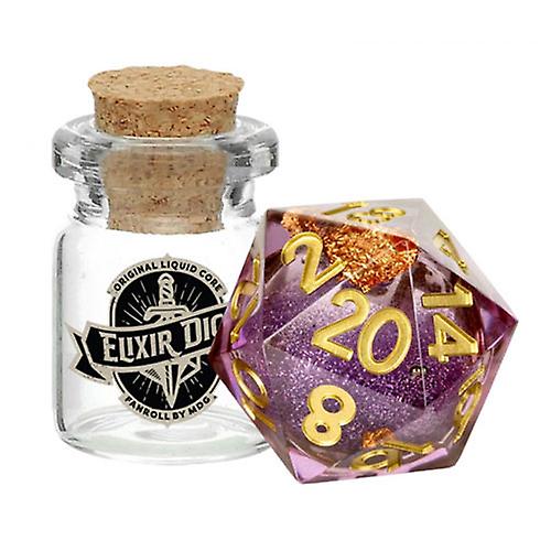 AETHER ABSTRACT Metallic Dice Games Individual Glittery Liquid Core D20 Dice
