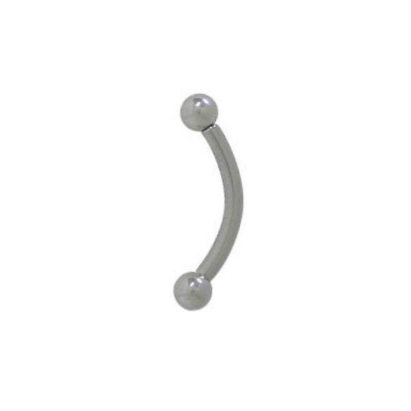Surgical steel curved barbell ring 12 gauge - 4 different lengths available