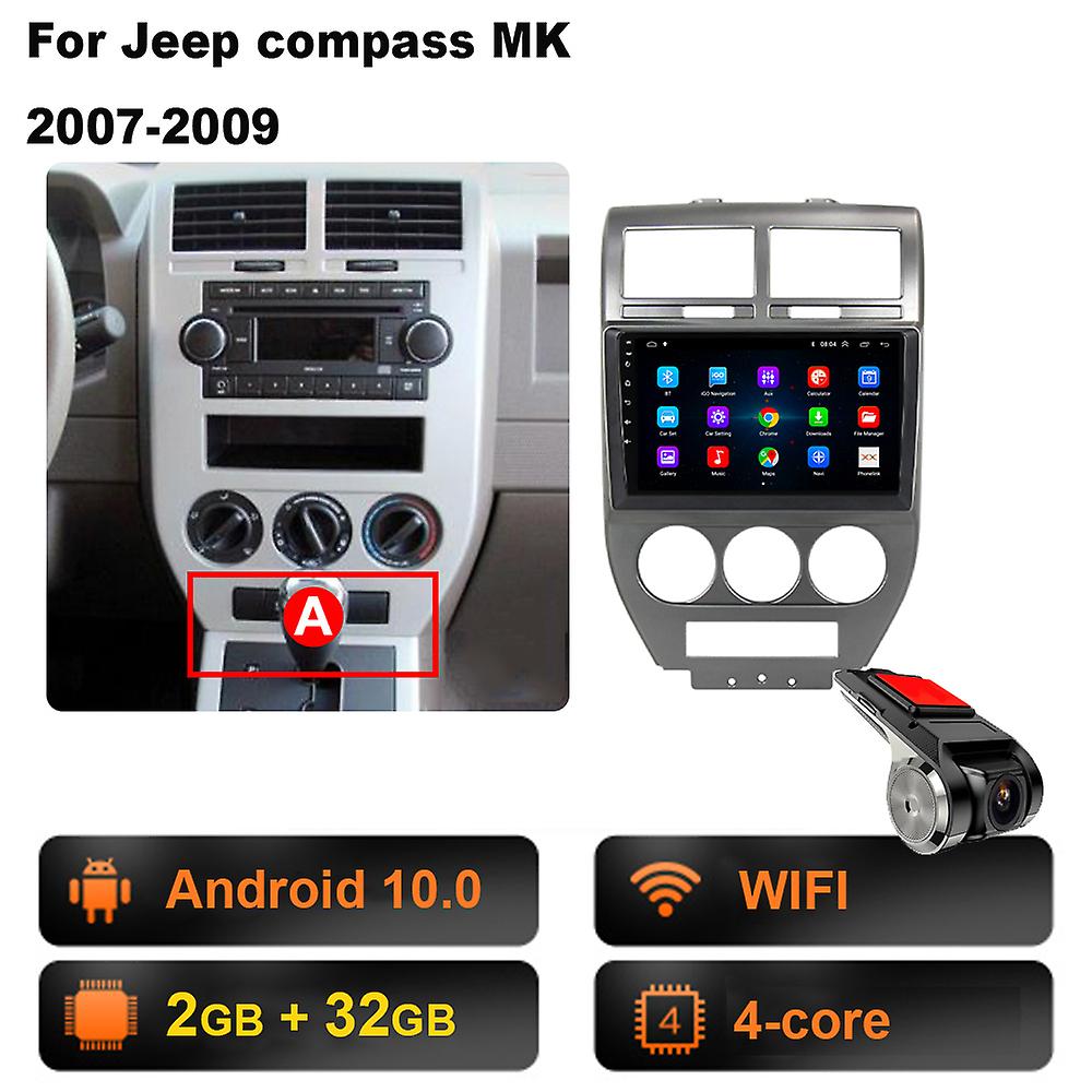 Android 10 8 Core 4g Wifi 2 Din Car Radio Multimedia Video Player For Dodge Calibre 2007-2010 Carplay Dvd Autoradio