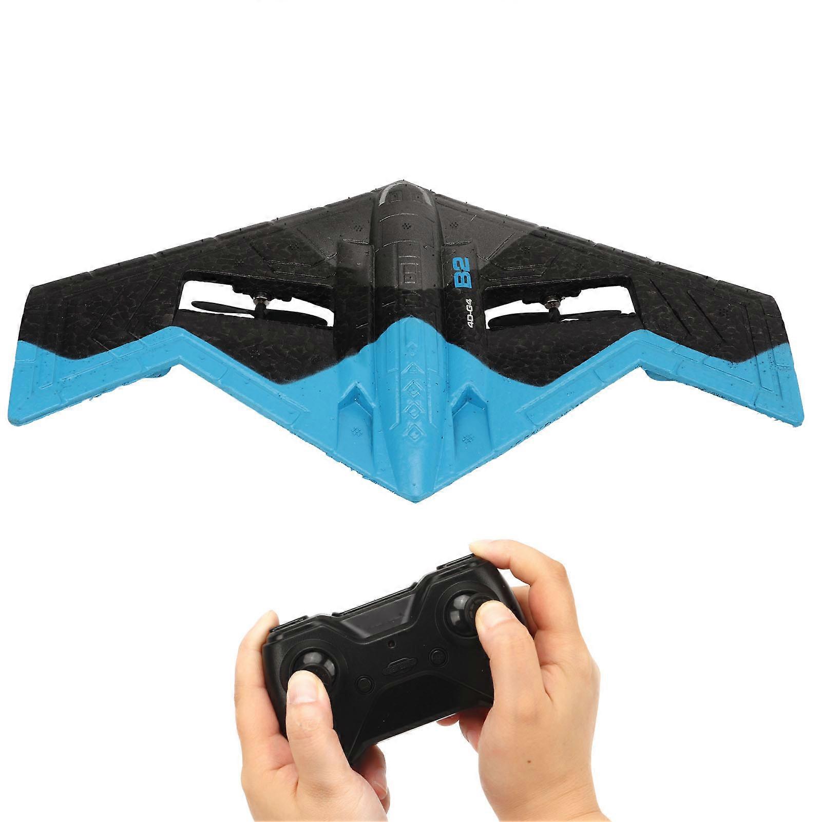 2.4Ghz RC Glider Airplane Model Collision Resistance Glide Remote Control Aircraft Toy for Kids Blue 1 Battery