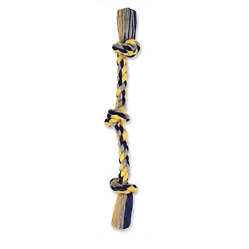 Mammoth Pet Products Cottonblend 3 Knot Rope Tug Toy, Multi-Color, 10 in, Mini