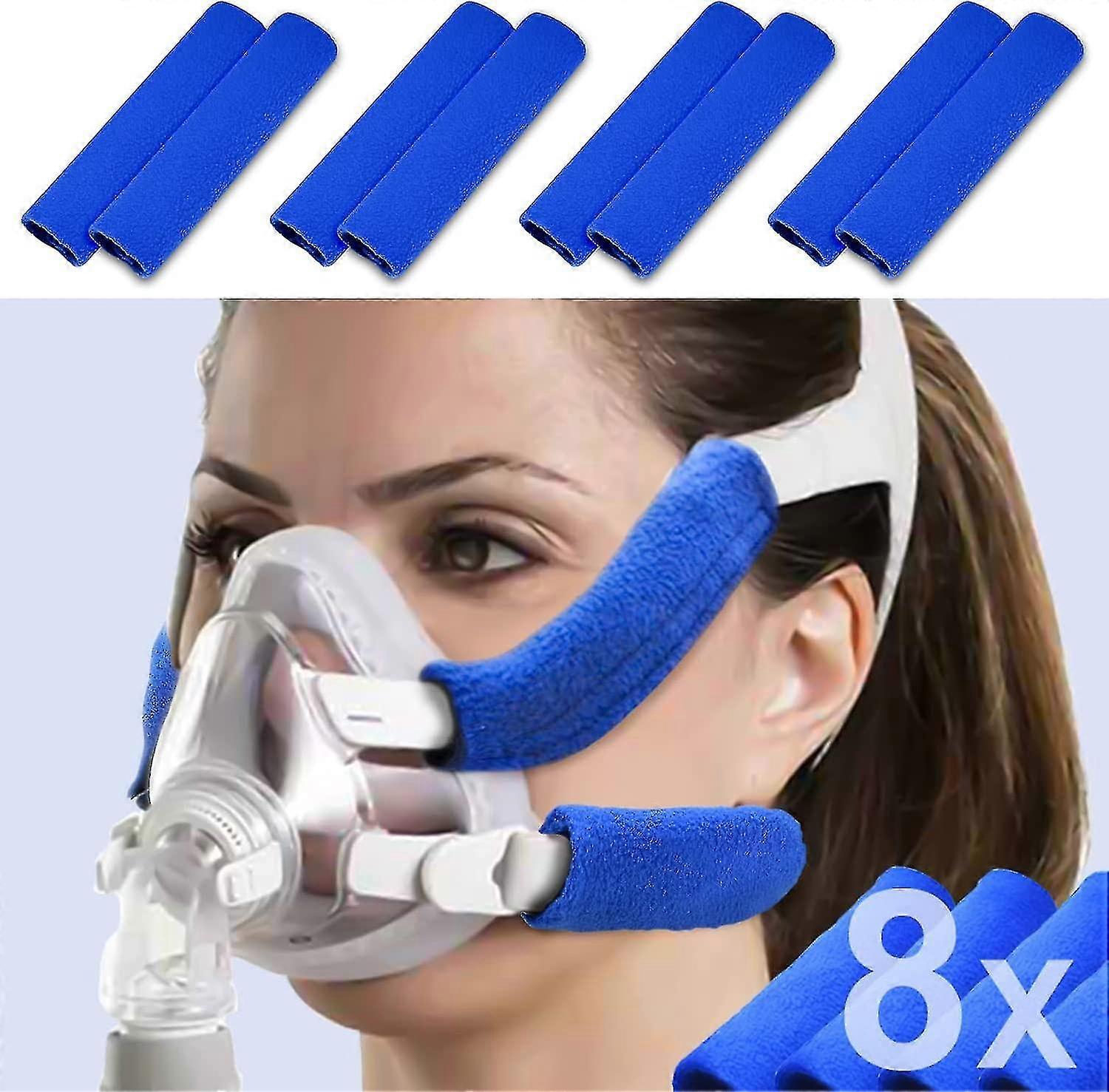 8 καλύμματα ιμάντα κεφαλής Cpap πακέτου, καθολικά και επαναχρησιμοποιήσιμα καλύμματα ιμάντα CPAP, μαλακά μαξιλαράκια ιμάντα fleece, μειώνουν τα κόκκινα σημάδια και την άρδευση του δέρματος, μεγάλη αξία