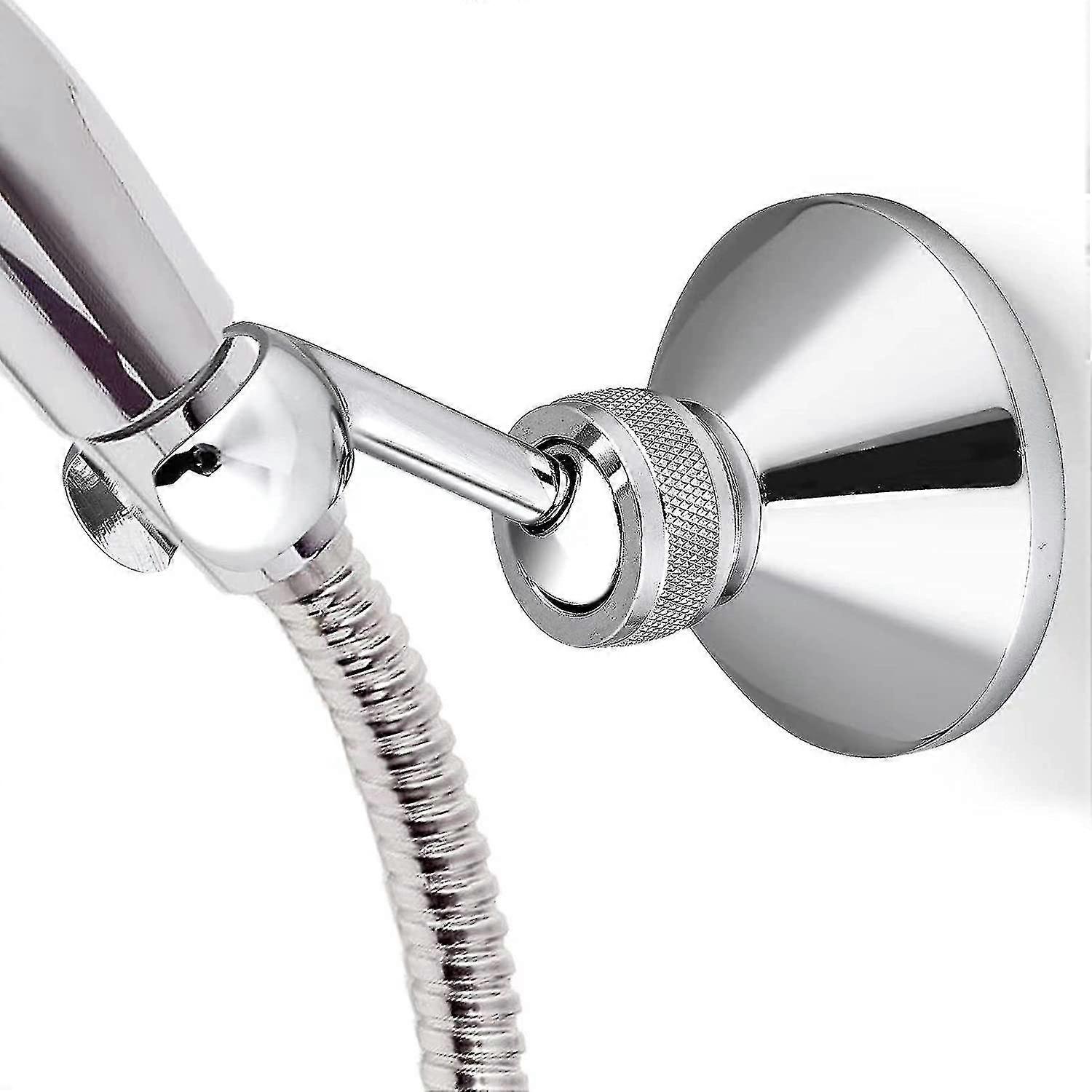 Chrome Plated Adjustable Shower Head Holder For Standard Shower Hose Silver
