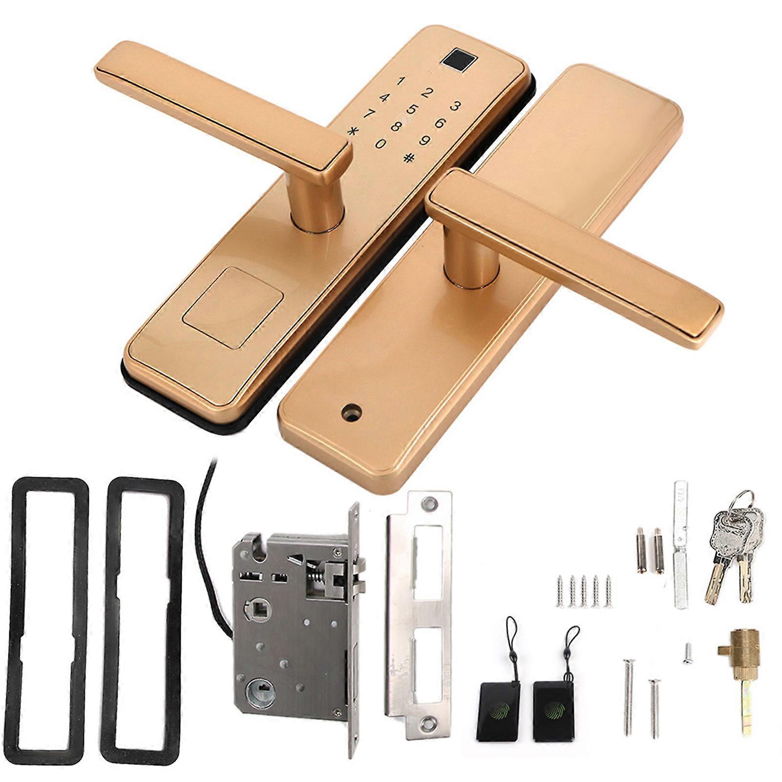 Smart Door Lock Fingerprint Password Ic Card Lock Antitheft Home Security