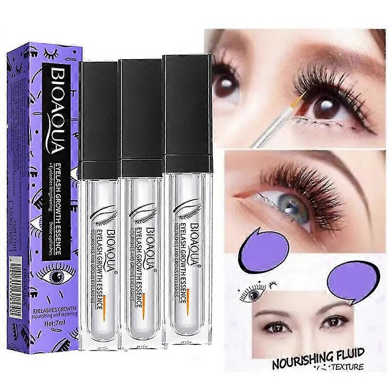 3 قطع مصل رمش لتنمو رموش 7 مل مصل نمو الرموش مصل النمو الطبيعي محسن الحاجب