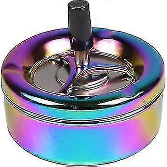 Rotating ashtray with rainbow design - Multicolor - Diameter 9cm   -Sy