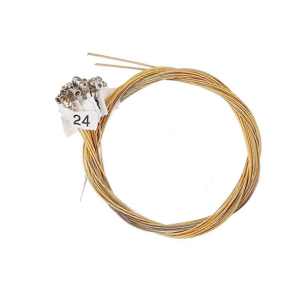 Corde en métal de remplacement de 24 cordes pour harpe lyre, nouvelles cordes de remplacement, plus lumineuses et plus durables, 24Strings